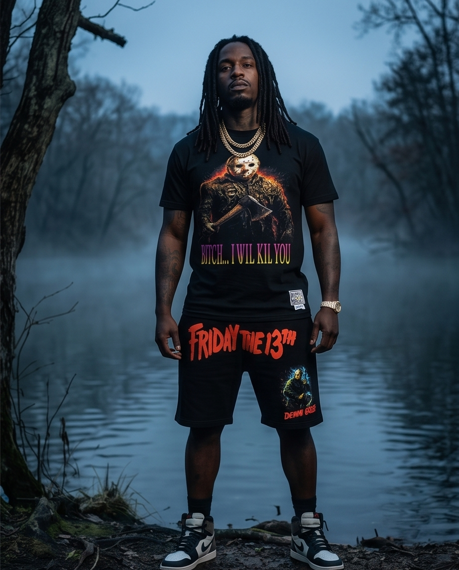 Jason Friday the 13th — Urban Shirt & Short Set (XLarge)