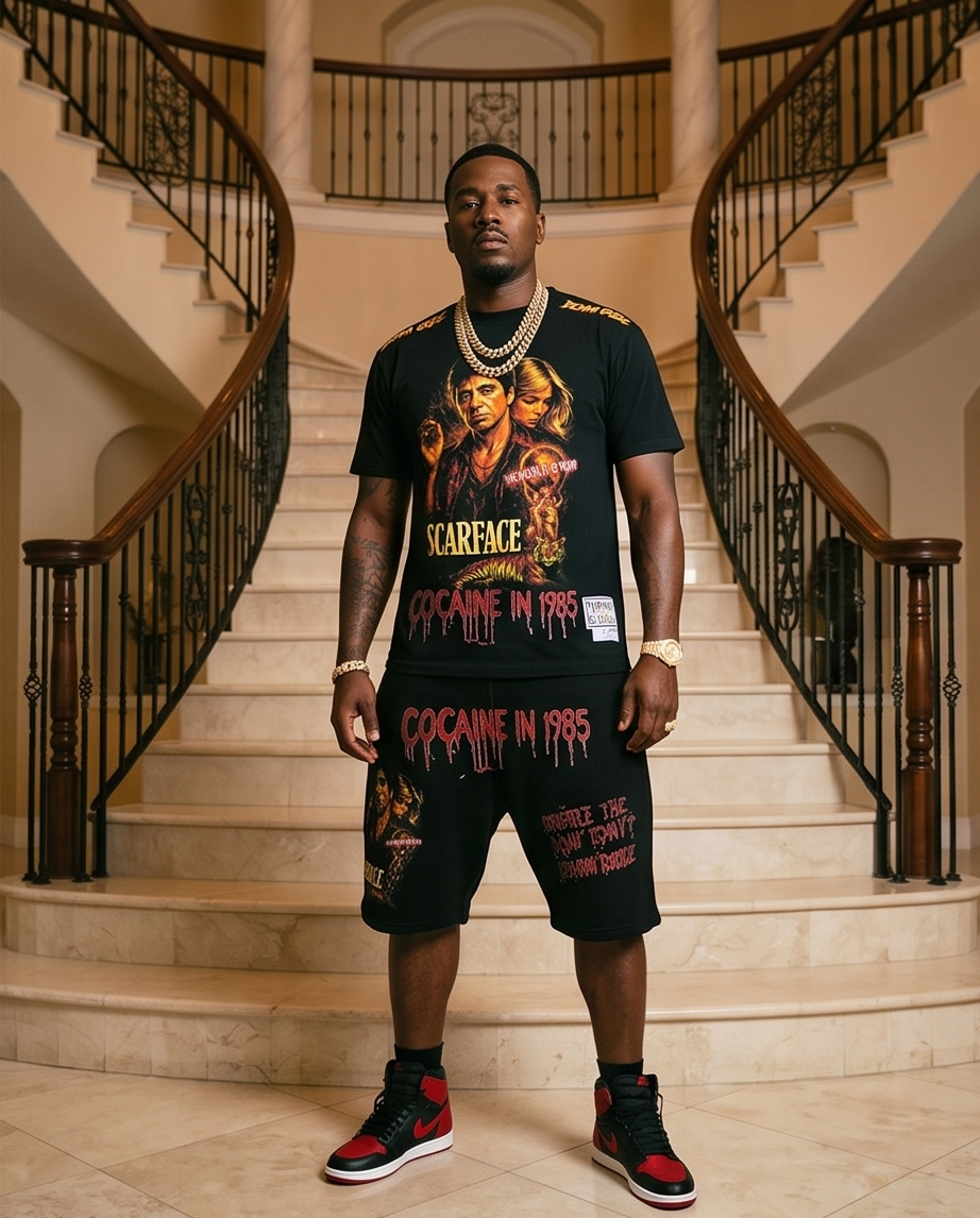 Scarface Urban Shirt & Short Set — Size M