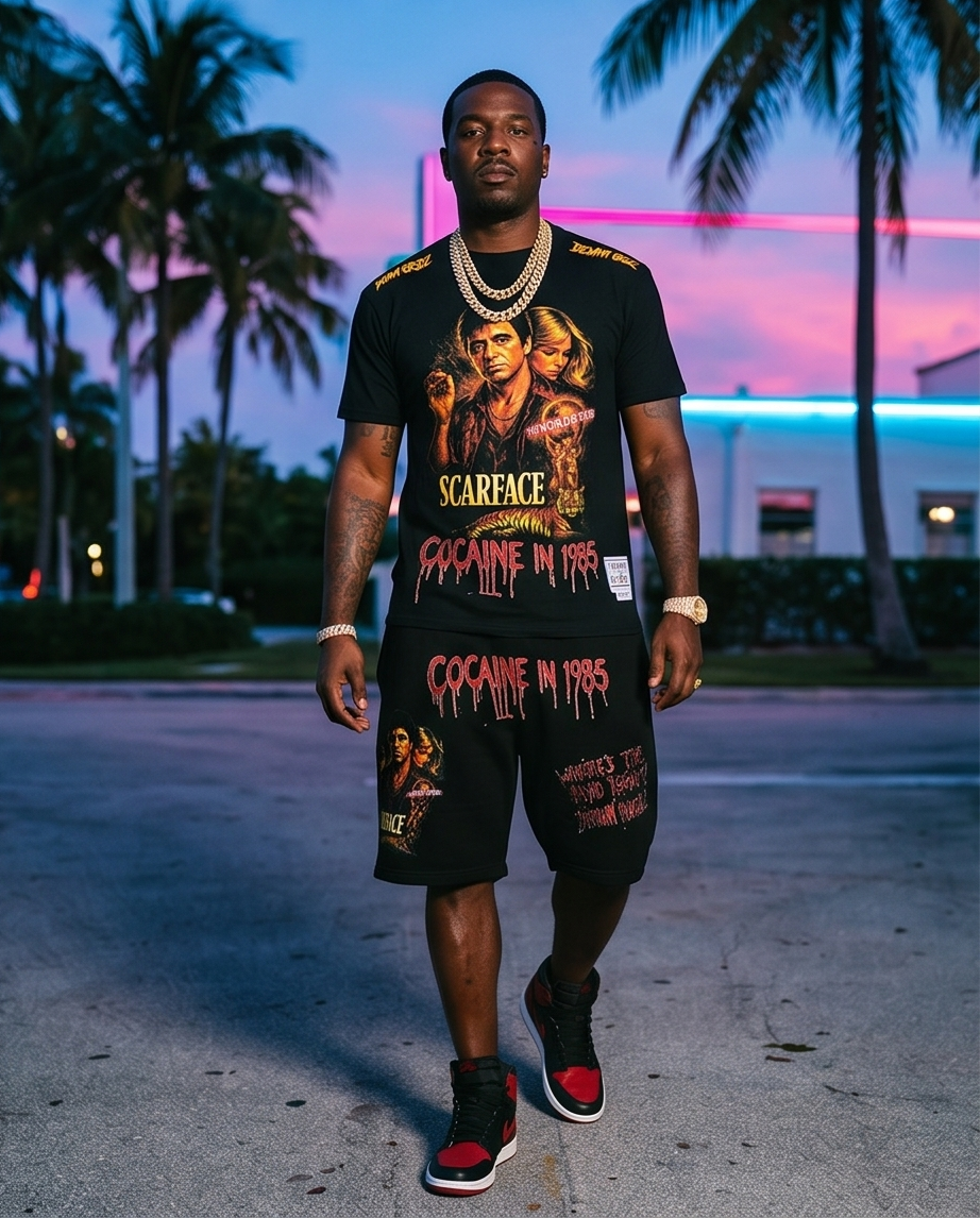 Scarface Urban Shirt & Short Set — Size M
