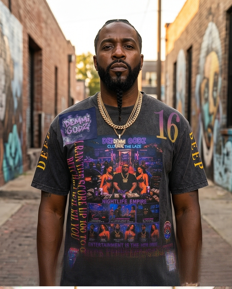 "Texas Culture" Vintage-Wash Black Tee — Streetwear One-of-a-Kind (XL)