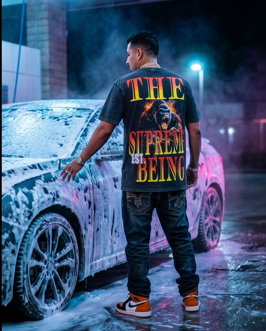 The Dirty South Kong — Urban Vintage Heavyweight Tee (M) — One‑of‑a‑Kind Streetwear