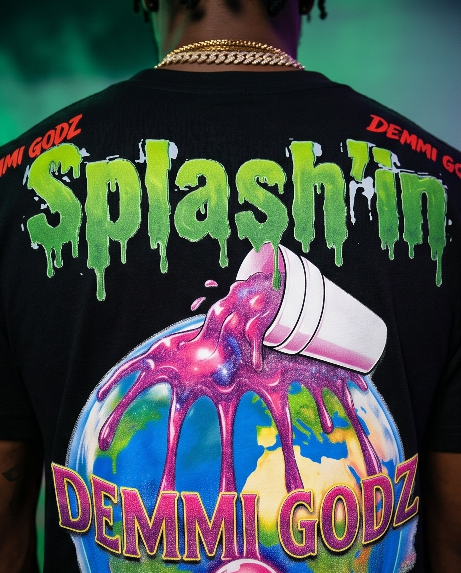 Neon Alligator — One-of-a-Kind XLarge Streetwear Tee | Heavy Cotton • Black • True-to-Size