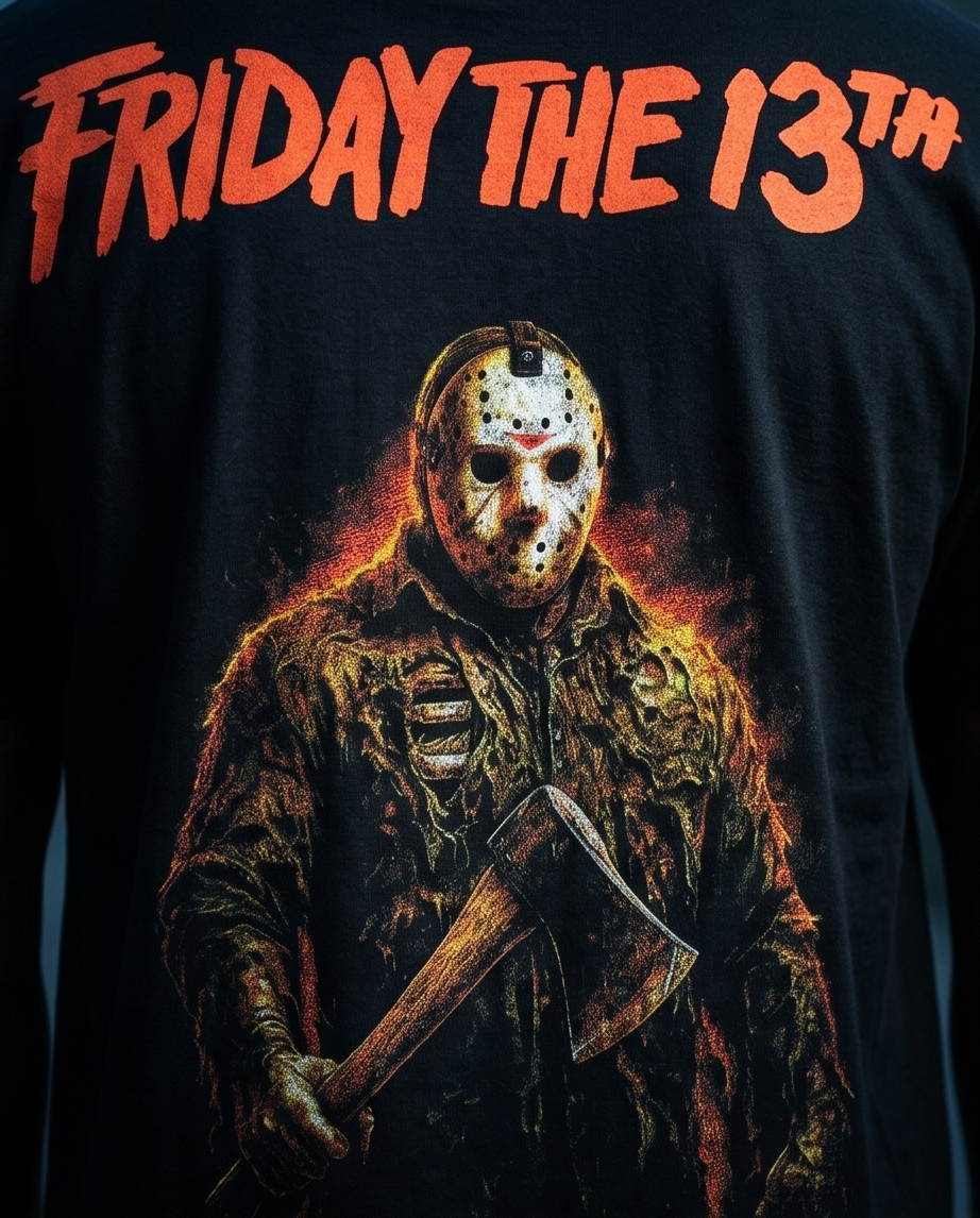 Jason — Friday the 13th | Urban Heavyweight Streetwear Tee (Large) — One‑of‑a‑Kind Black