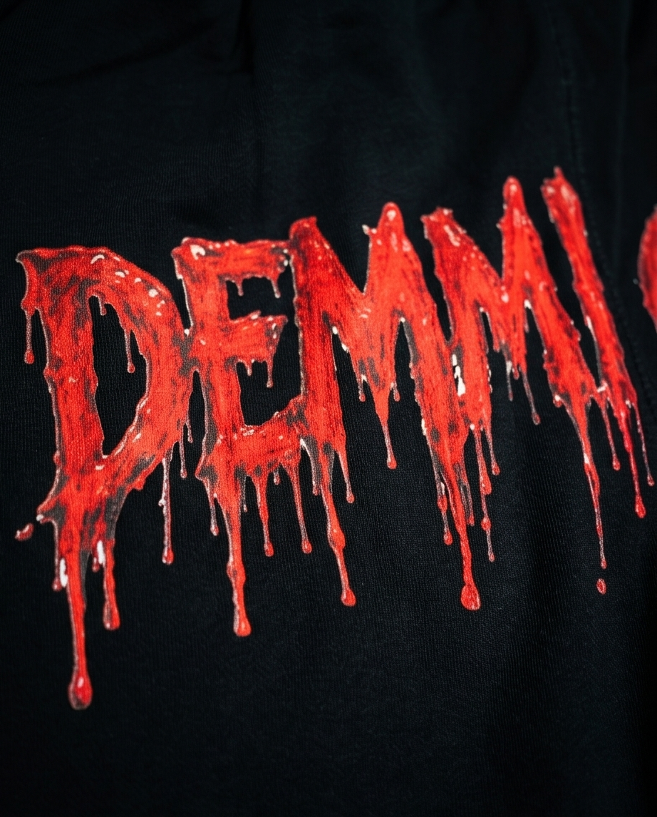 "Rage of Demmi Godz" — One-of-a-Kind Black Urban Streetwear Shorts (M)