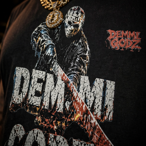 Black Snow Washed Men’s Cut-Off Shirt — Medium Oversized — One-of-a-Kind Streetwear “Slashing Demmi Godz”