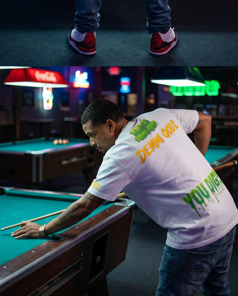 "Shoot For a 100" — White Heavyweight Streetwear T‑Shirt (XL) — One‑of‑a‑Kind