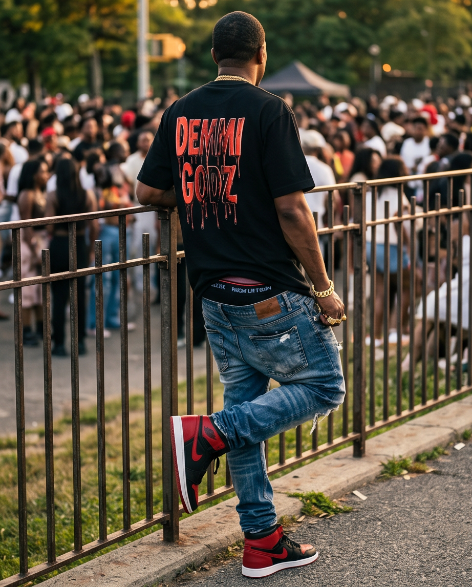 Black Waffle Knit Mineral-Washed Heavyweight Tee — XLarge — Streetwear “Boy With Money on His Mind”