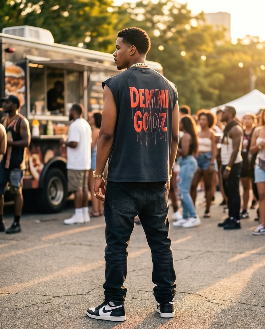 Black Snow Washed Cut-Off Tank — "Blinded By Money" |  Oversized XLarge -  One‑of‑a-Kind Streetwear
